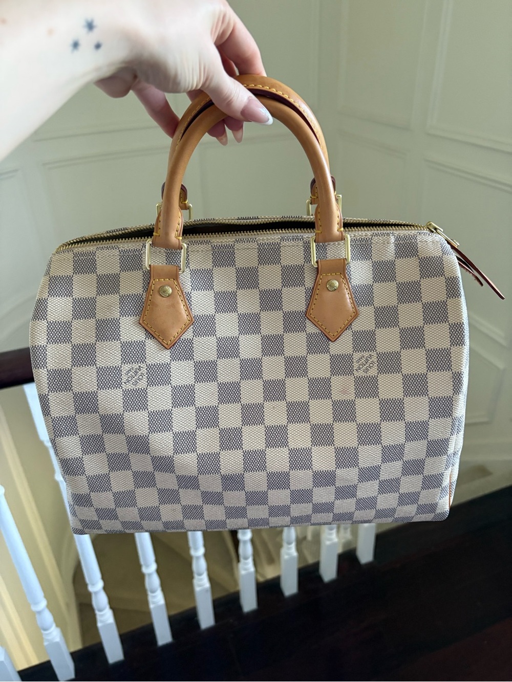 Louis Vuitton Speedy 25 Damier Azur – Authentic (2016)